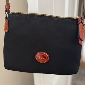 Dooney & Bourke Black Bag with Brown Logo